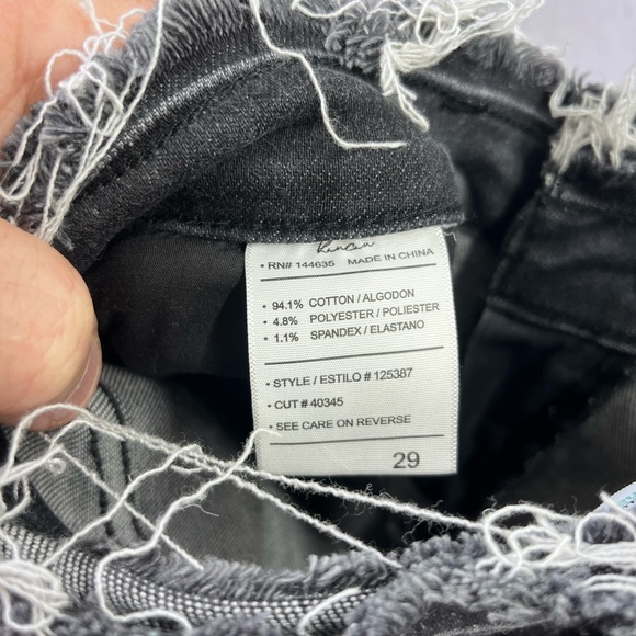 KanCan Distressed Black Ankle Frayed Jeans Womens 29 Waist Stretch Denim 2148 - Picture 3 of 8